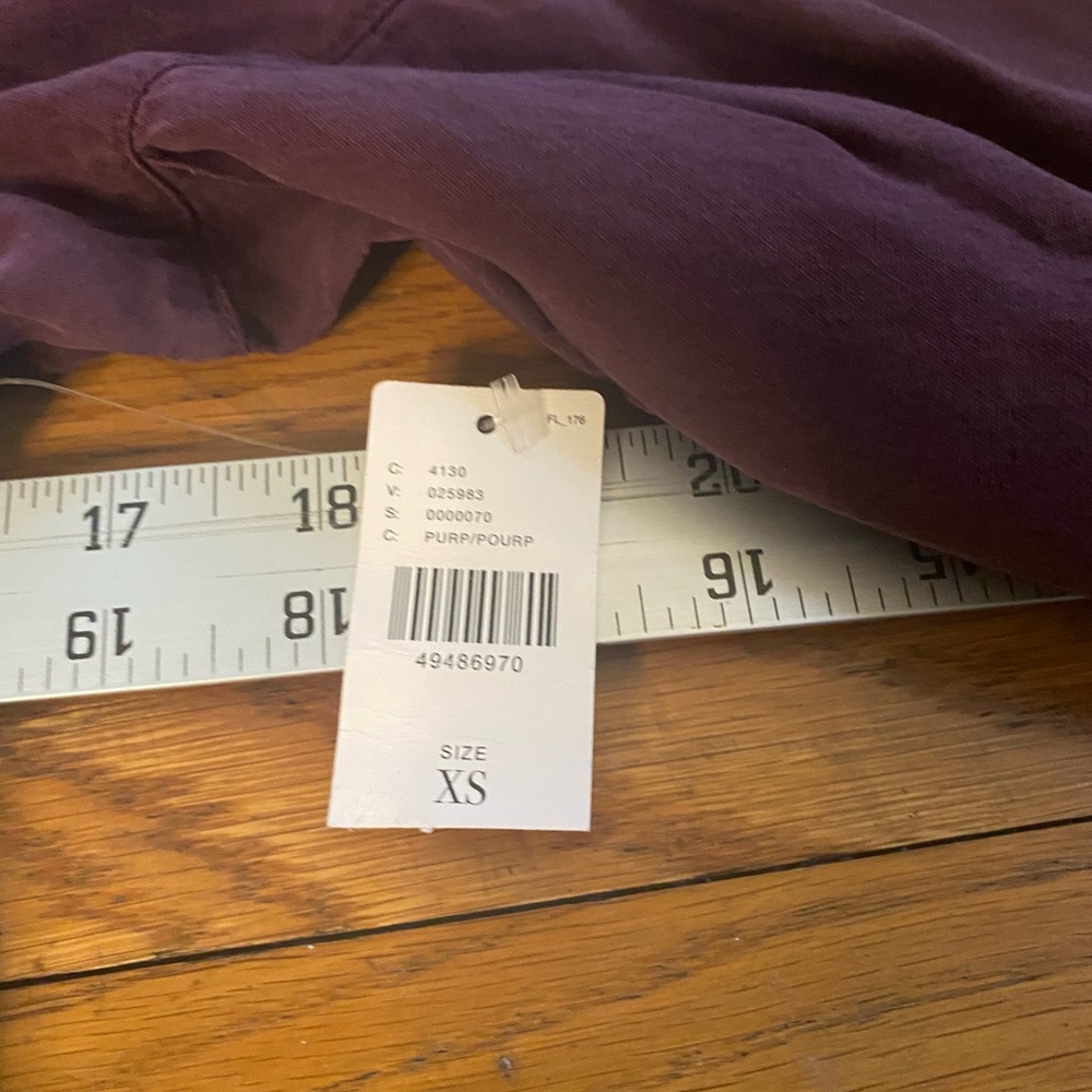 Cloth & Stone Anthropologie Tencel Tie-Back Dress XS Plum- NWT - Picture 9 of 9